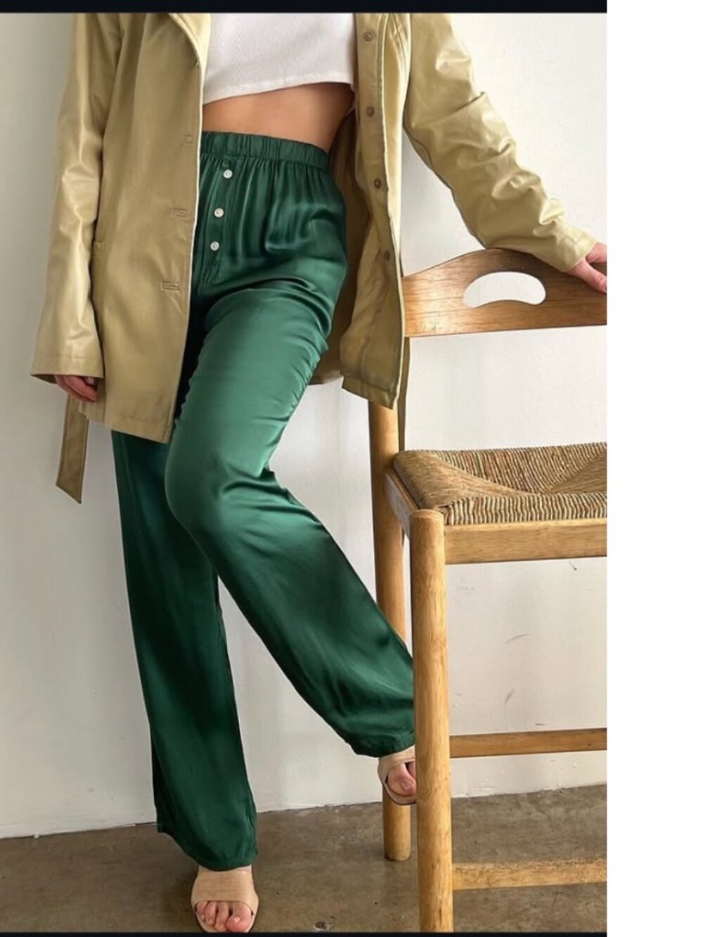DONNI Silky pant in kelly M